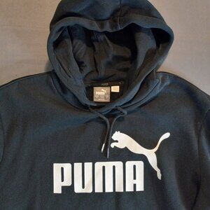 PUMA BLACK HOODIE WHITE LOGO SIZE M